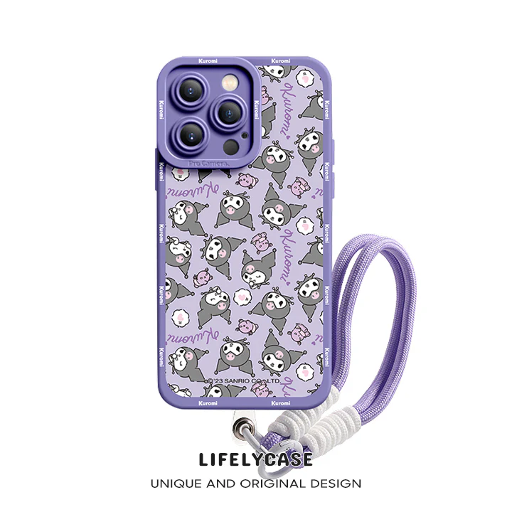 iPhone Lanyard Series | Fashion Cartoon Liquid Silicone Phone Case