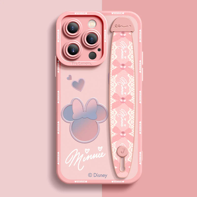 iPhone Series | “Disney Minnie”  Liquid Silicone Wristband Phone Case - Image 7