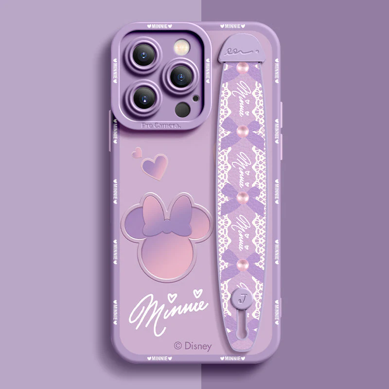 iPhone Series | “Disney Minnie”  Liquid Silicone Wristband Phone Case - Image 8