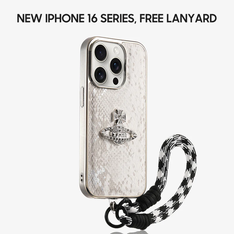 iPhone Lanyard Series | Vivienne Westwood Luxury Design Snake Print Phone Case - Image 2