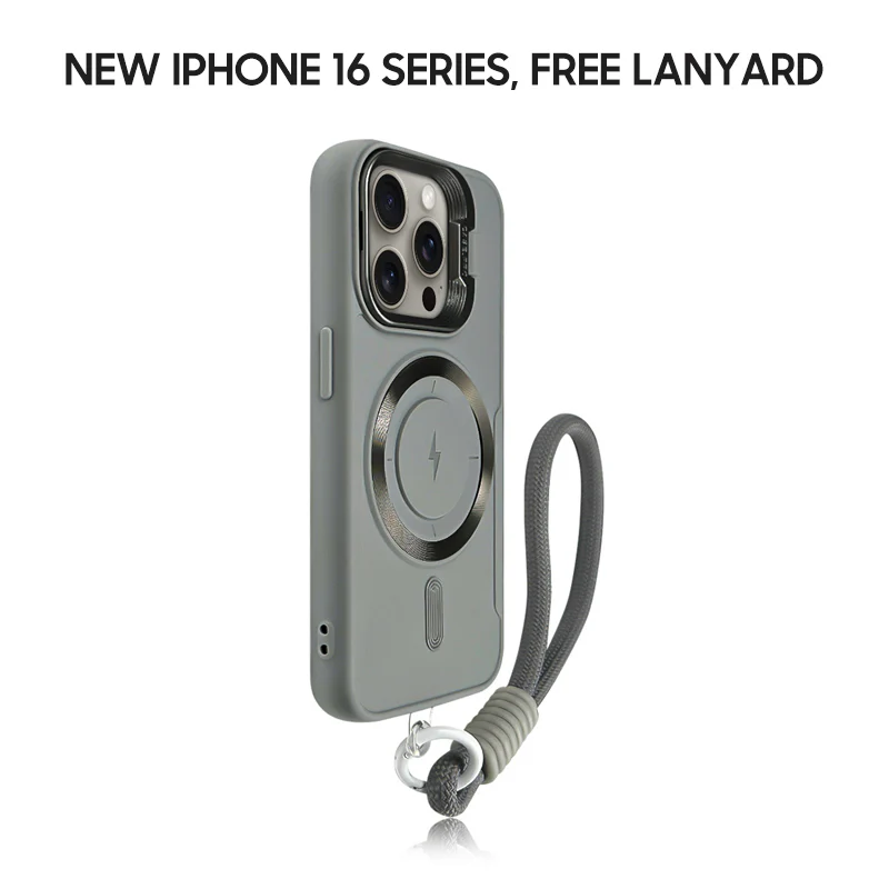 iPhone Lanyard Series | Lens Bracket Design MagSafe Magnetic Phone Case - Image 2