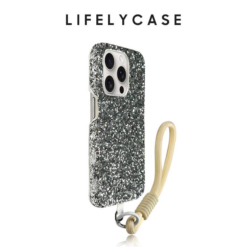 iPhone Lanyard Series | Light Luxury Sequin Design Phone Case - Image 4