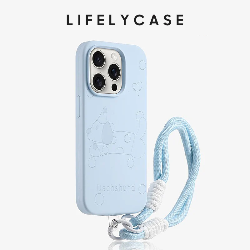 iPhone Lanyard Series | Liquid Silicone Cartoon Printed Phone Case - Image 3