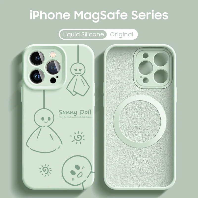 iPhone Lanyard Series | Cartoon Liquid Silicone MagSafe Phone Case - Image 2