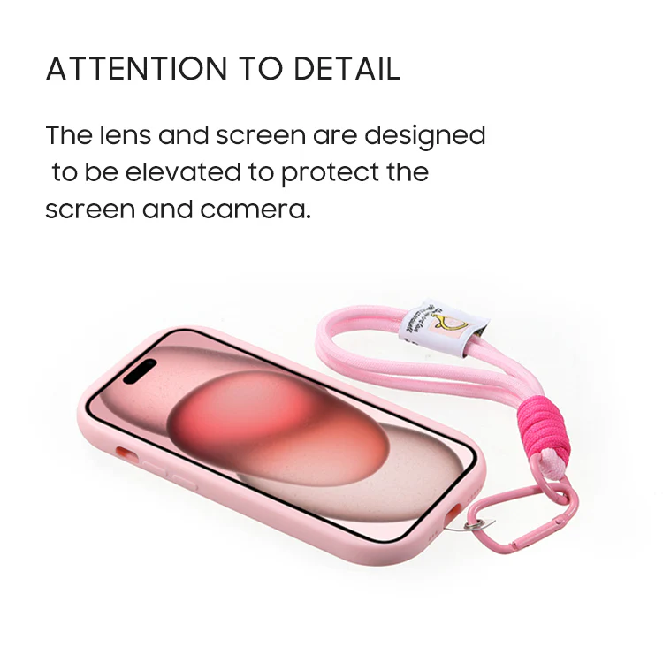 iPhone Lanyard Series | Ballet Style Love Bow Liquid Silicone Phone Case - Image 5