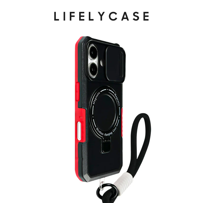 iPhone Lanyard Series | Magsafe Magnetic Bracket Phone Case, Lens Sliding Window Protection - Image 3