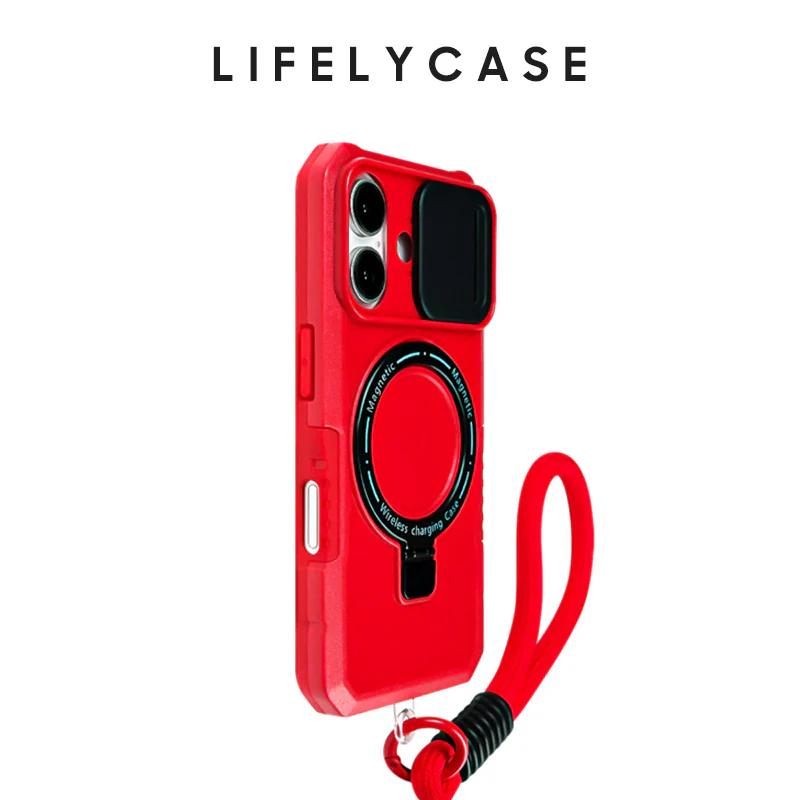 iPhone Lanyard Series | Magsafe Magnetic Bracket Phone Case, Lens Sliding Window Protection - Image 5