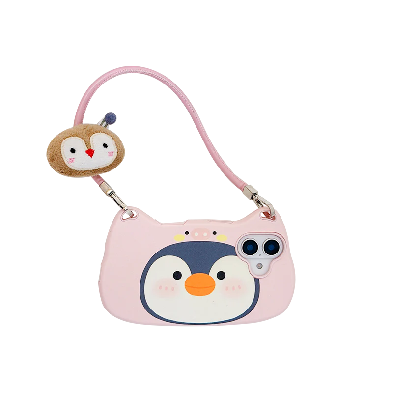 iPhone Lanyard Series | Penguin Cartoon Handbag Design Phone Case - Image 6