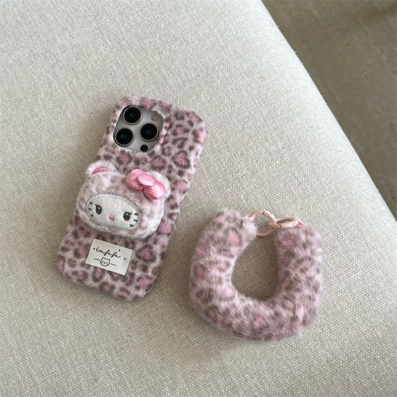 iPhone Series | Hello Kitty Liquid Silicone Plush Phone Case - Image 2