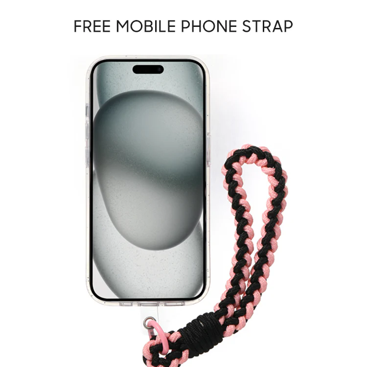 iPhone Lanyard Series | Transparent Pink Phone Case with Magsafe Support - Image 5