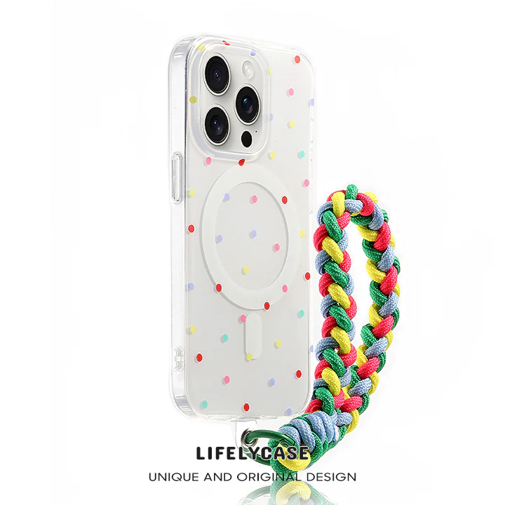 iPhone Lanyard Series | Transparent Pink Phone Case with Magsafe Support - Image 7