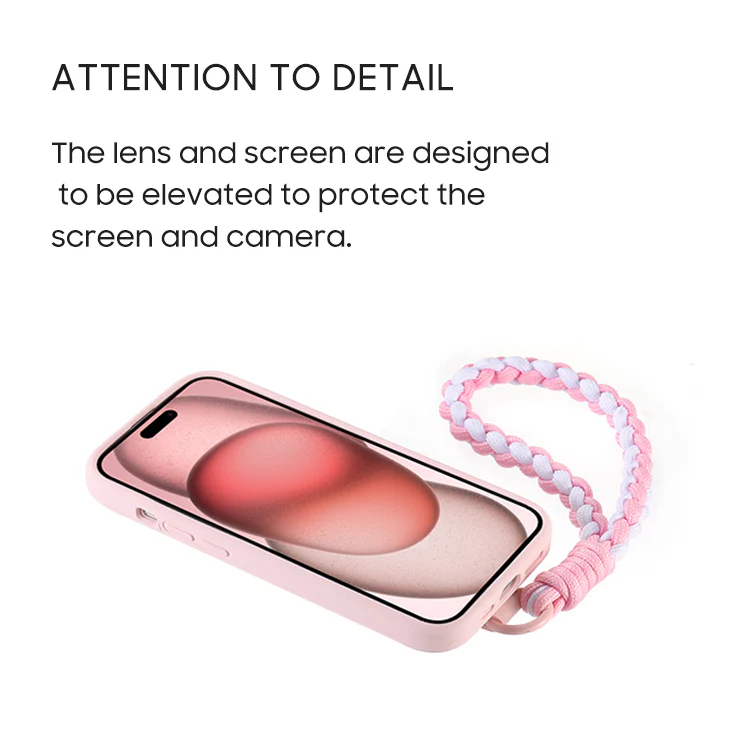iPhone Lanyard Series | Liquid Silicone Lens Full Cover Phone Case - Image 5