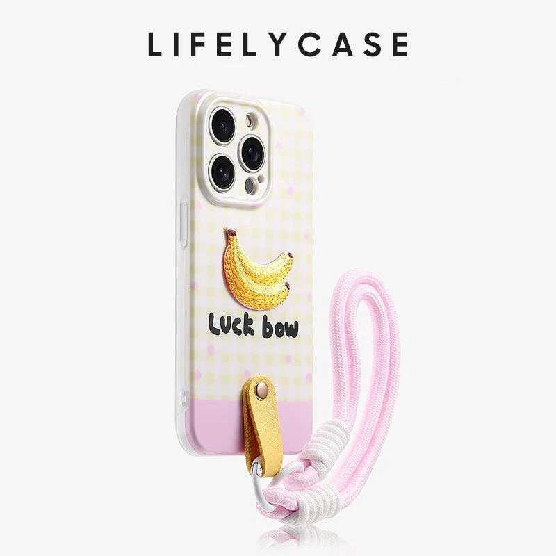 iPhone Lanyard Series | Plaid Cartoon Series Phone Case - Image 3