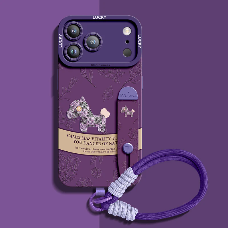 iPhone Wristband Series | "Plaid Pony" Liquid Silicone Phone Case - Image 10