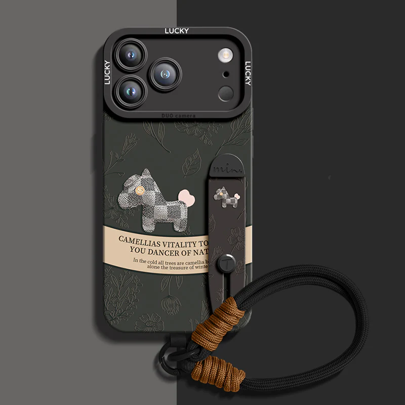 iPhone Wristband Series | "Plaid Pony" Liquid Silicone Phone Case - Image 12