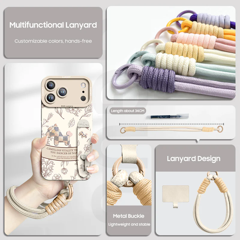 iPhone Wristband Series | "Plaid Pony" Liquid Silicone Phone Case - Image 4