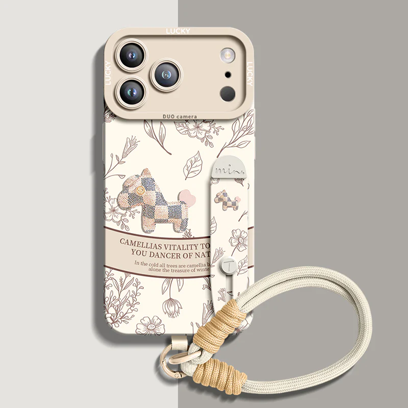 iPhone Wristband Series | "Plaid Pony" Liquid Silicone Phone Case - Image 6