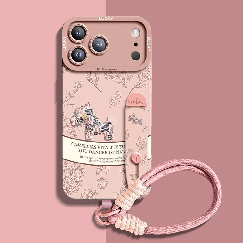 iPhone Wristband Series | "Plaid Pony" Liquid Silicone Phone Case - Image 7
