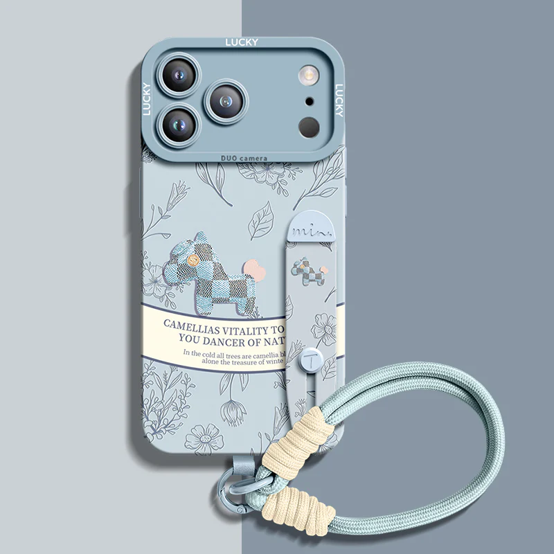 iPhone Wristband Series | "Plaid Pony" Liquid Silicone Phone Case - Image 9