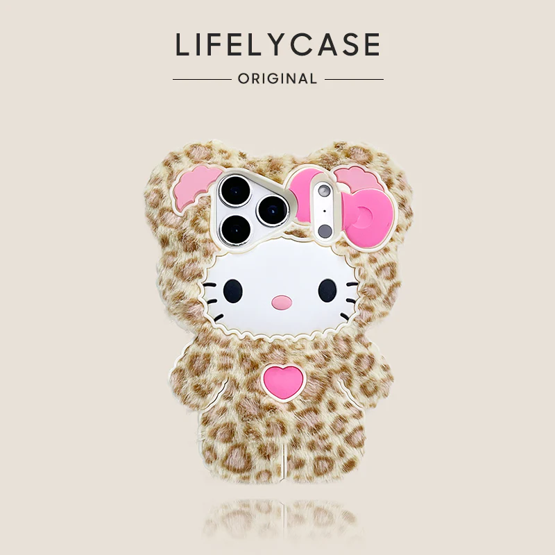 iPhone Series | Plush Hello Kitty Cartoon Phone Case - Image 3