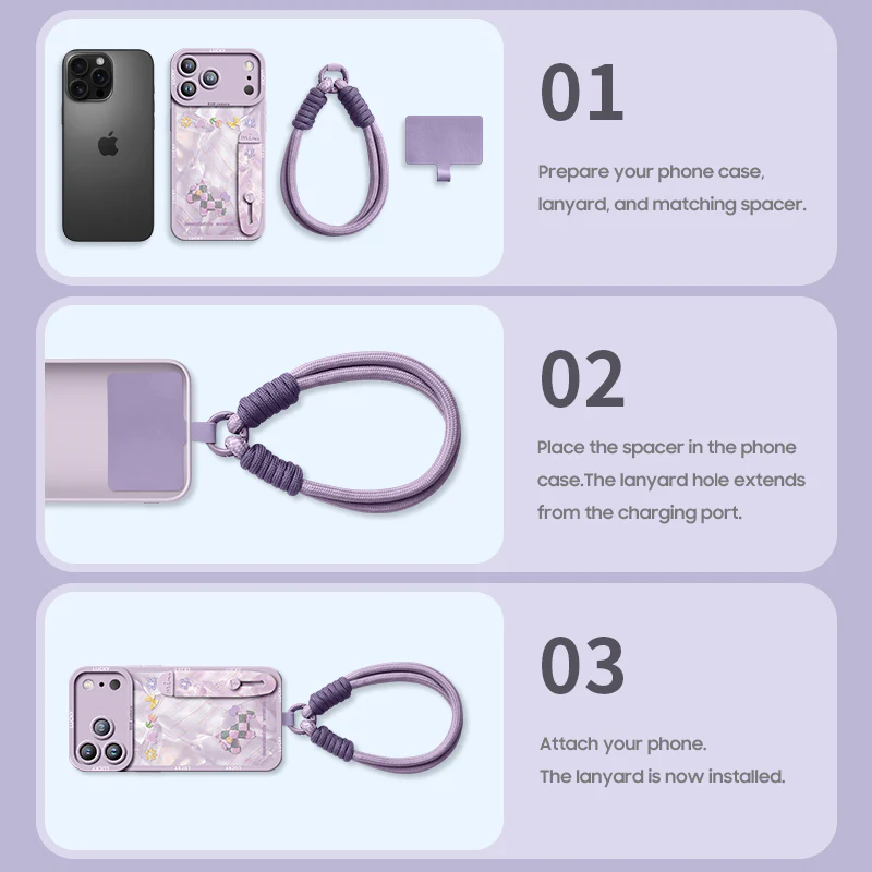 iPhone Wristband Series | "Plaid Pony" Liquid Silicone Phone Case - Image 5