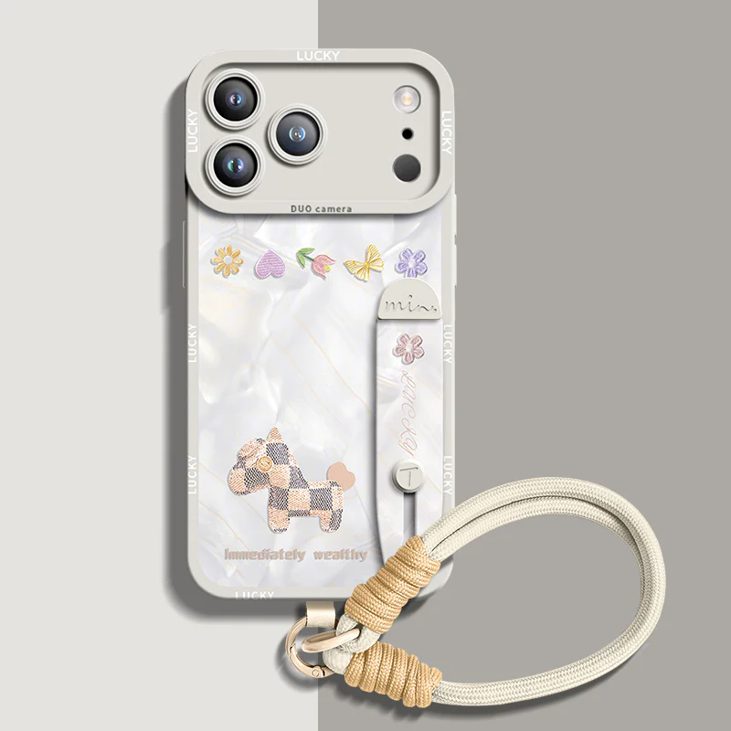 iPhone Wristband Series | "Plaid Pony" Liquid Silicone Phone Case - Image 7
