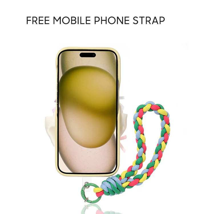 iPhone Lanyard Series | Princess Style Bow Leather Phone Case - Image 5