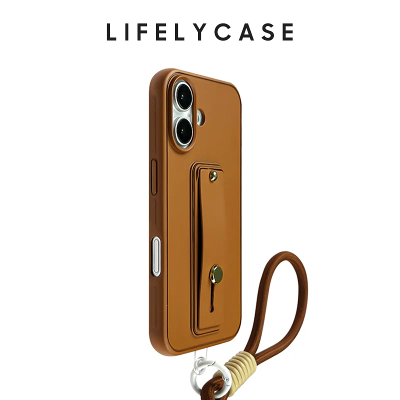 iPhone Lanyard Series | Retractable Wrist Strap Stand Design Silicone Phone Case - Image 6