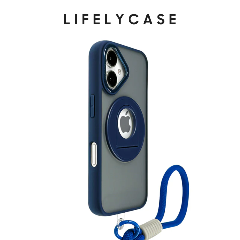iPhone Lanyard Series | Rotating Magnetic Bracket Frosted Phone Case, Supports MagSafe - Image 6