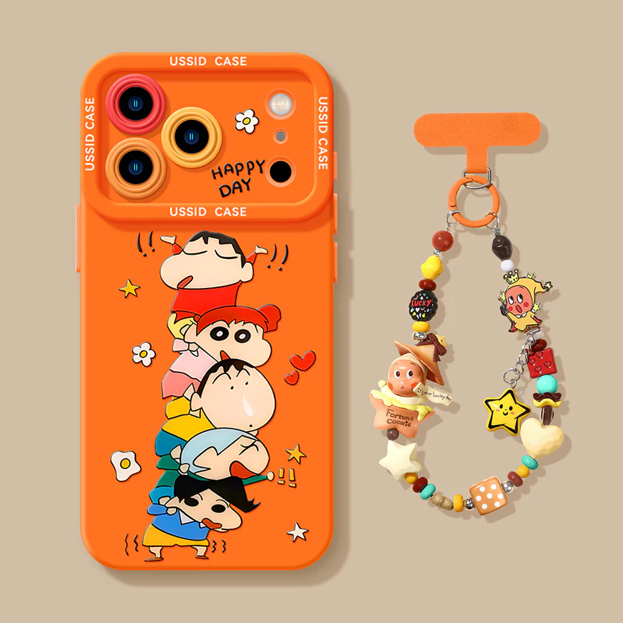 iPhone beads series | Crayon Shin-chan Liquid Silicone Phone Case - Image 3