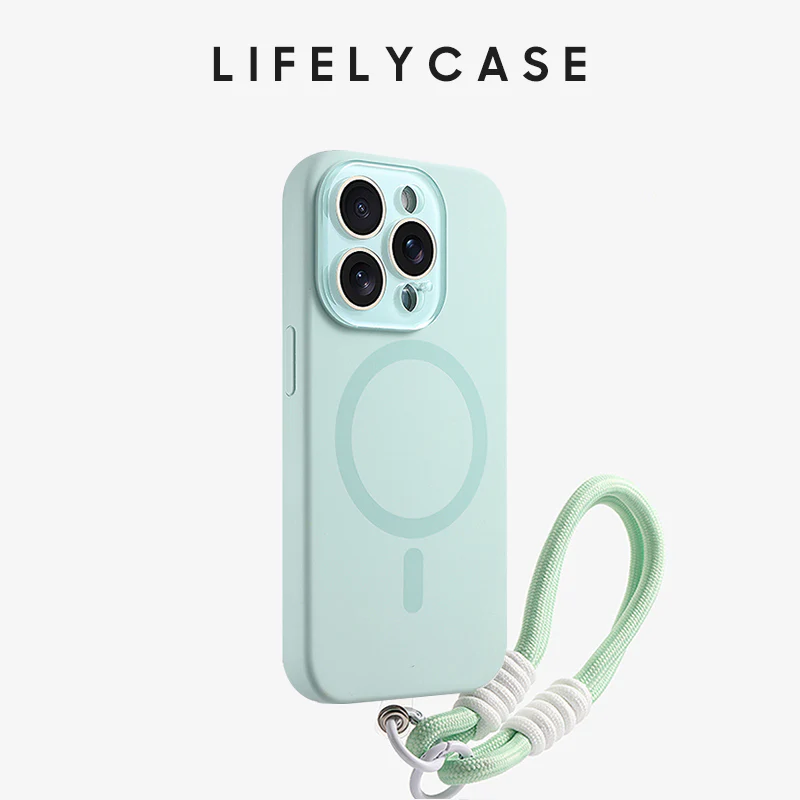 iPhone Lanyard Series | Crystal Lens Liquid Silicone MagSafe Phone Case - Image 3