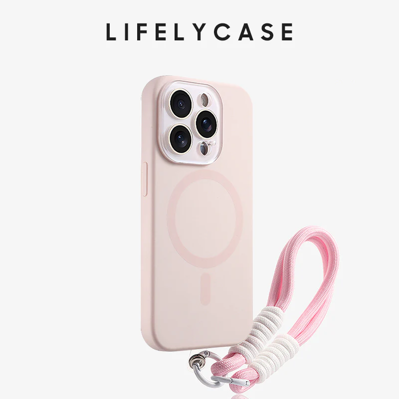 iPhone Lanyard Series | Crystal Lens Liquid Silicone MagSafe Phone Case - Image 4