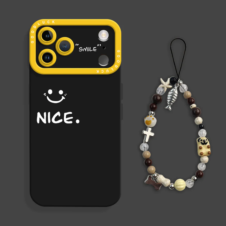 iPhone beads series | Simple Cartoon Liquid Silicone Phone Case - Image 7