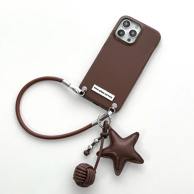 iPhone Lanyard Series | Star Hang-Up Leather Mobile Phone Case - Image 5