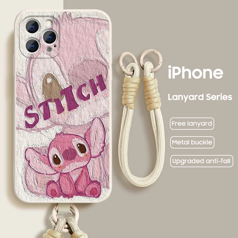 iPhone Lanyard Series | Stitch Liquid Silicone MagSafe Phone Case - Image 6