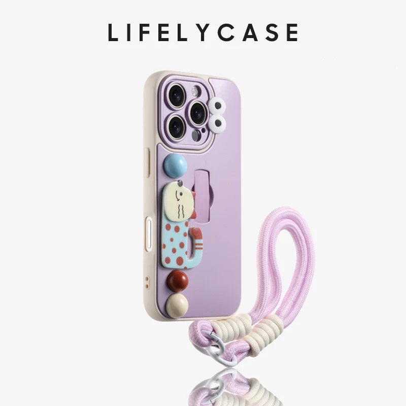 iPhone Lanyard Series | Liquid Silicone Cartoon Phone Case - Image 3