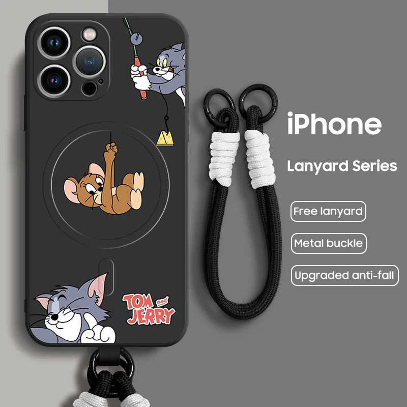 iPhone Lanyard Series | Tom and Jerry Liquid Silicone MagSafe Phone Case - Image 11