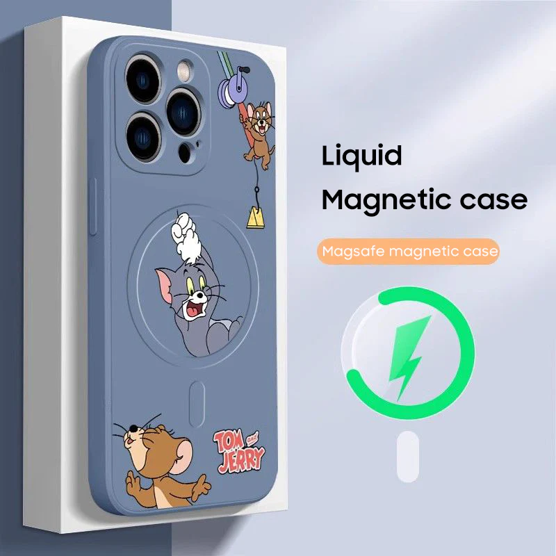 iPhone Lanyard Series | Tom and Jerry Liquid Silicone MagSafe Phone Case - Image 3