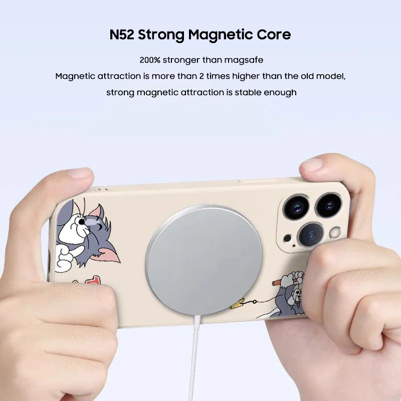 iPhone Lanyard Series | Tom and Jerry Liquid Silicone MagSafe Phone Case - Image 4
