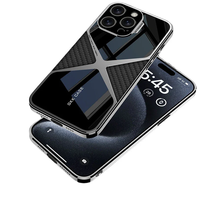iPhone Series | Cool Electroplated Leather Spliced phone Case - Image 5