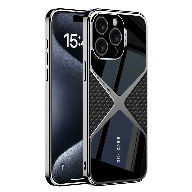 iPhone Series | Cool Electroplated Leather Spliced phone Case - Image 7