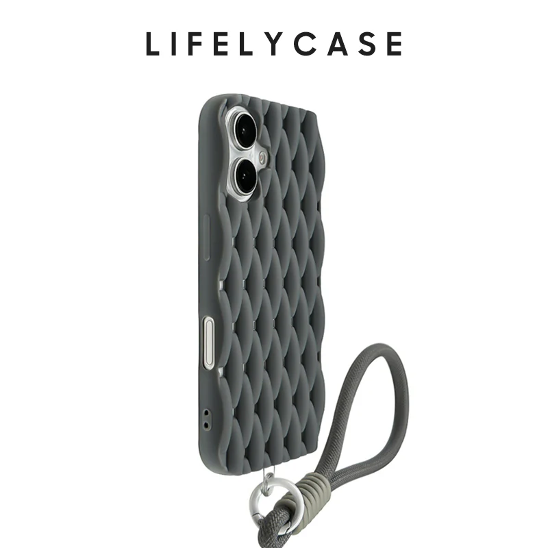 iPhone Lanyard Series | Woven Soft Liquid Silicone Phone Case - Image 3